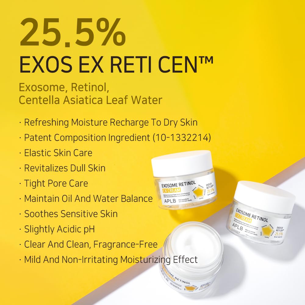 APLB Exosome Retinol EX Cream | EXOS EX RETI CEN™ 25.5% 1.86 FL.OZ/Korean Skincare, Efficient absorption, Elasticity Care, Wrinkle care, Revitalize for gentle and improve skin texture