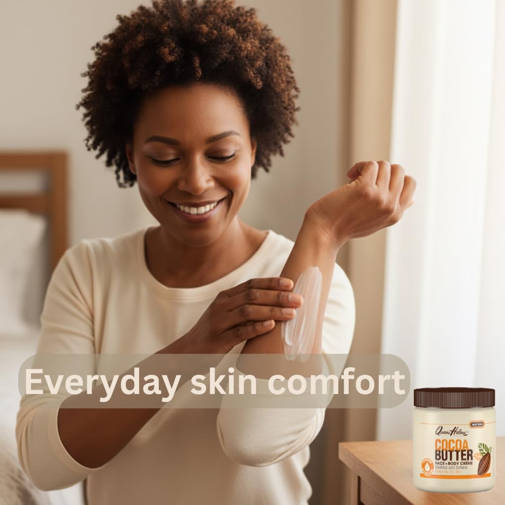 Queen Helene Cocoa Butter Creme – Deep Hydrating Cocoa Butter Formula for Smooth Radiant Skin | 15 oz Jar | 2 Pack