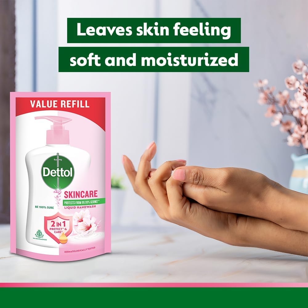 Dettol Skincare pH Balanced Liquid Handwash Refill Pouch (175ml) pack of 3