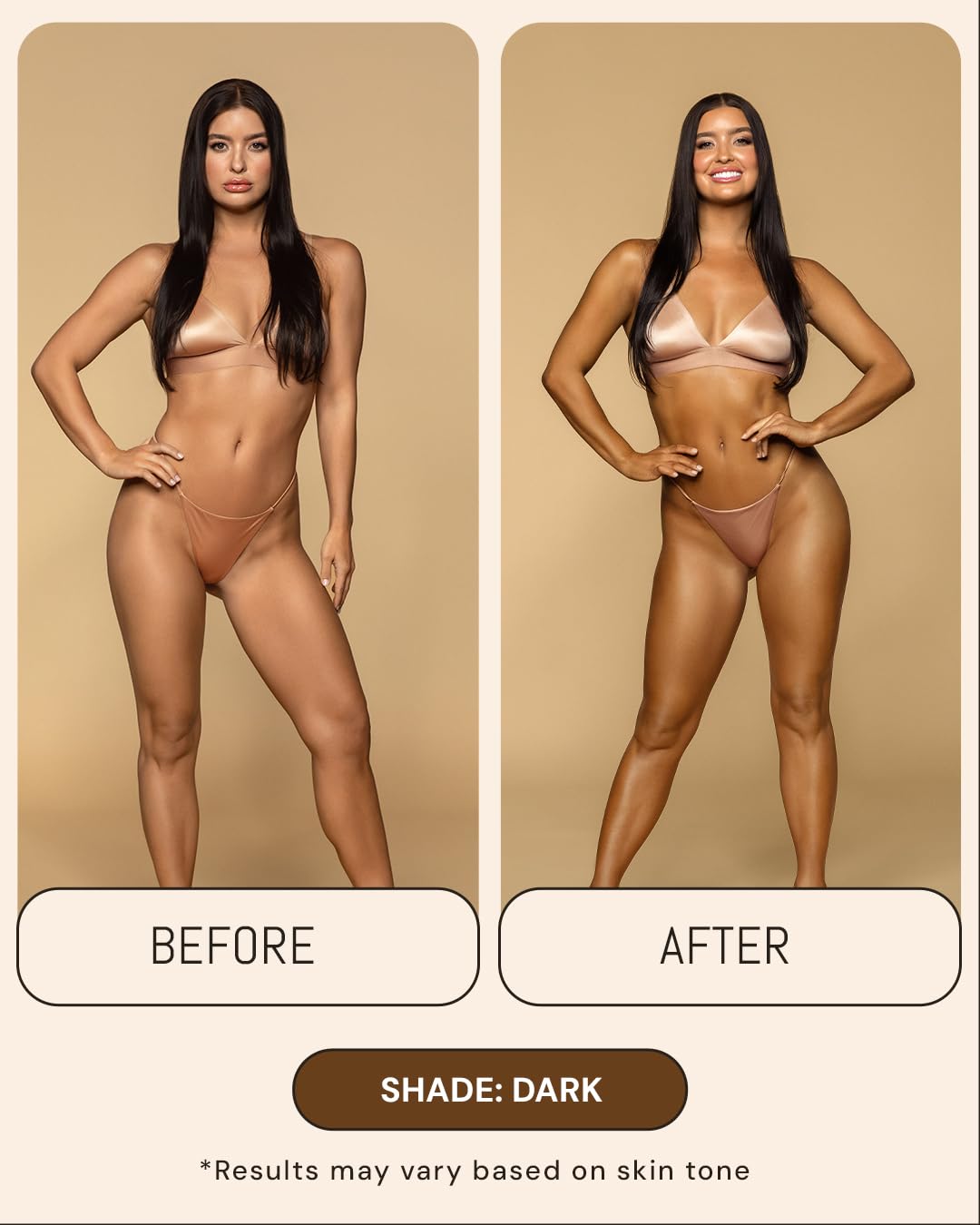 Dark Tanning Mousse, Natural-Looking Streak-Free Sunless Tanner - 7 Oz