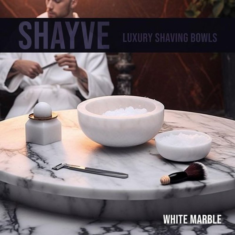 URBAN SOMBRERO ShayVe Shaving Bowl for Shaving Soap & Cream — Granite Shave Bowl For Shaving Soap & Cream — Exquisite Heat Insulated Wet Shaving Kit Addition (Green Granite)