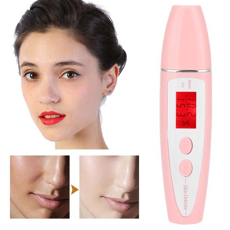 Facial Skin Tester High Sensitive LCD Digital Skin Analyzer Water Oil Analyzer with Digital LCD Display Water Oil Monitor for Skin Care for Traveling,Home,Beauty Salon(01)