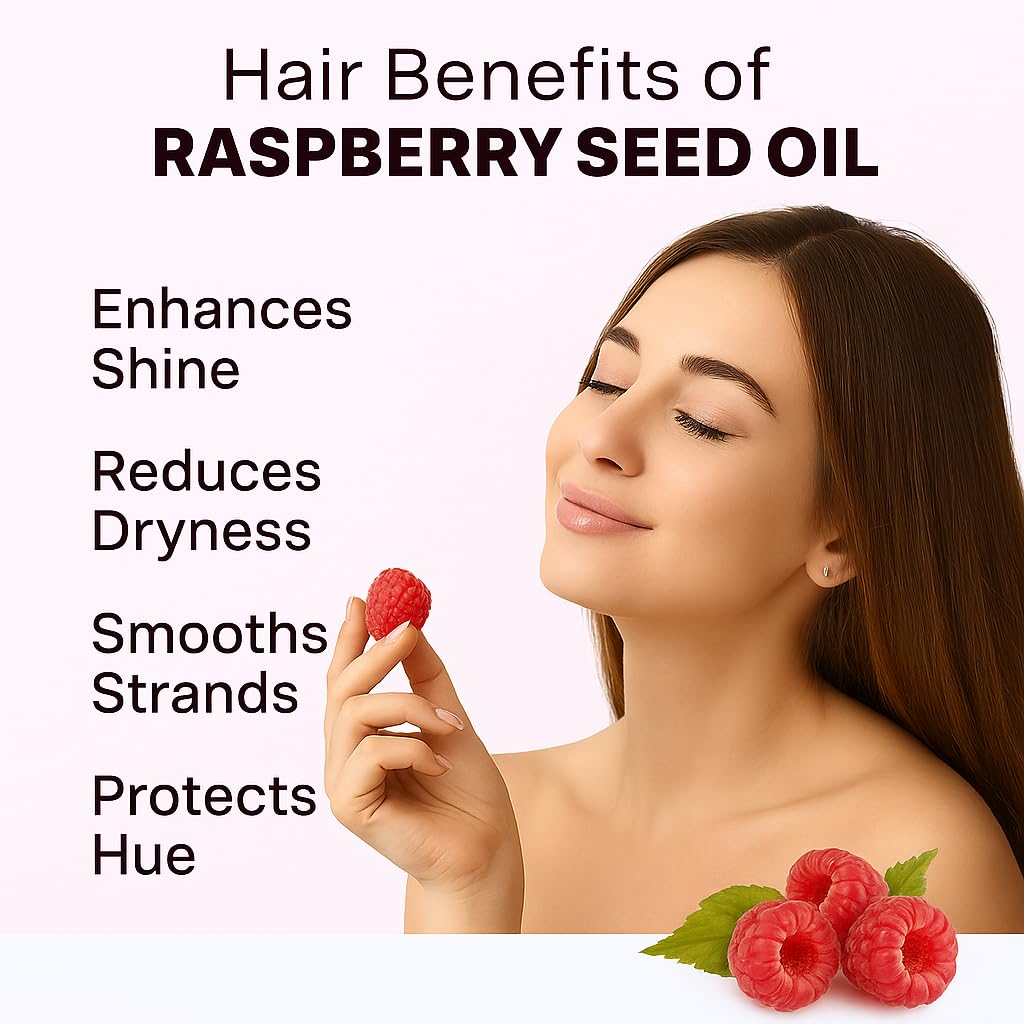 Mayan’s Secret Red Raspberry Seed Oil 4 oz – 100% Pure Cold Pressed Unrefined Virgin Oil for Skin, Face, Hair & Body – Lightweight Moisturizing Oil