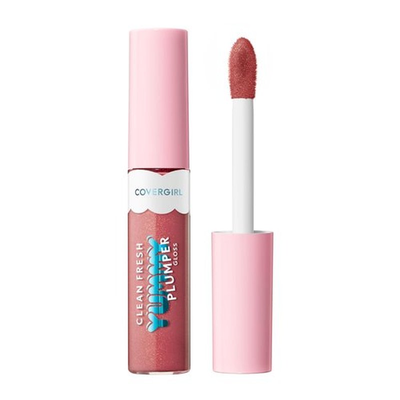 Covergirl Clean Fresh Yummy Gloss, 860 Encourage-Mint, Plumper Gloss, Shiny Gloss, Vegan Formula, Volumizing Lip Plumper, Easy to Apply, Minty Flavor, 0.33oz