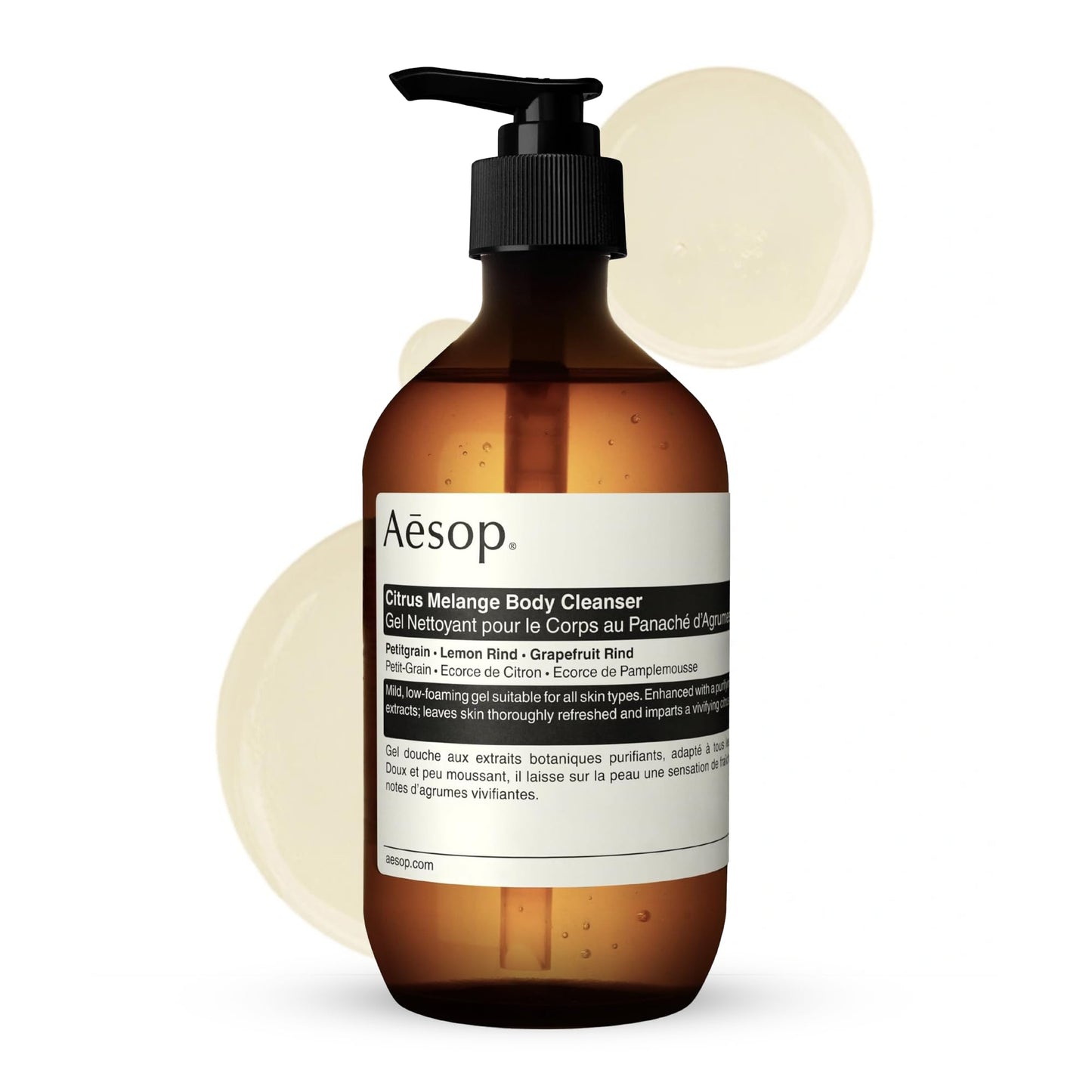 Aesop Citrus Melange Body Cleanser | Low-Foaming Shower Gel with Jasmine and Citrus Essential Oil Blend to Refresh & Hydrate Skin | 500 mL / 16.9 oz