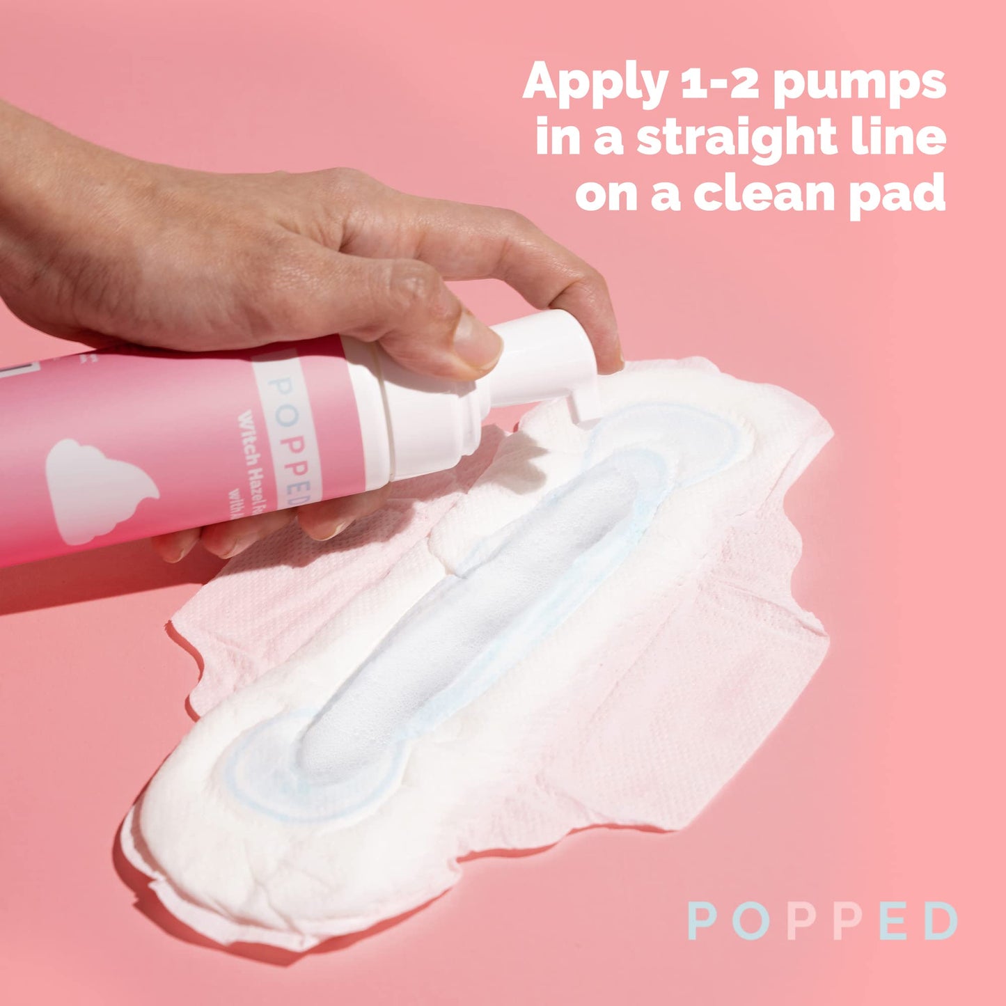 Popped Postpartum Witch Hazel Foam with Aloe, Perineal Healing, 5 fl oz