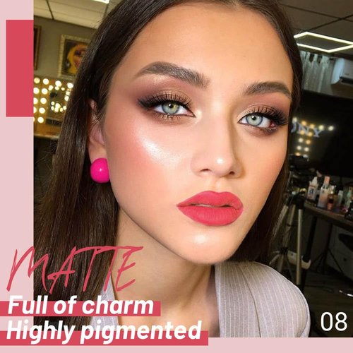 JUAAZIN Brick Red Matte Liquid Lipstick, With Highly Pigmented and Rich Colors Lip Gloss, Long-Lasting Wear Non-Stick Cup Not Fade Waterproof Lipstick Makeup for Women(Brick Red 08#)