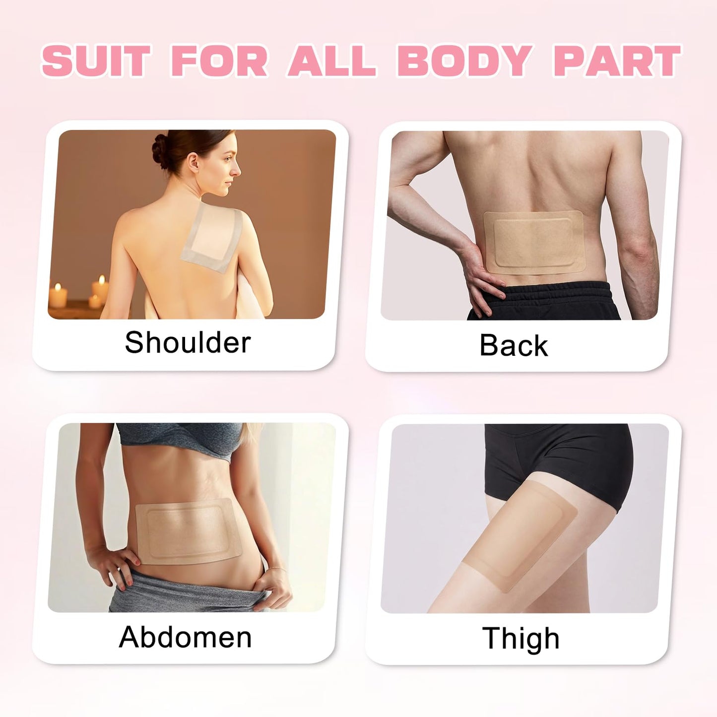Extra Large Castor Oil Patches for Shoulder, Back & Abdomen