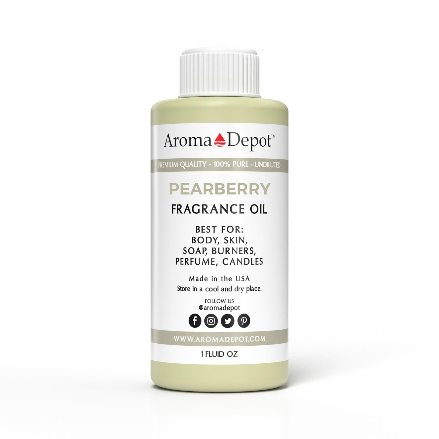 Aroma Depot 1oz / Pearberry Perfume Oil for making, Body Oil, Soap, Candle Making & Incense. Our version is a Premium Quality Undiluted & Alcohol Free