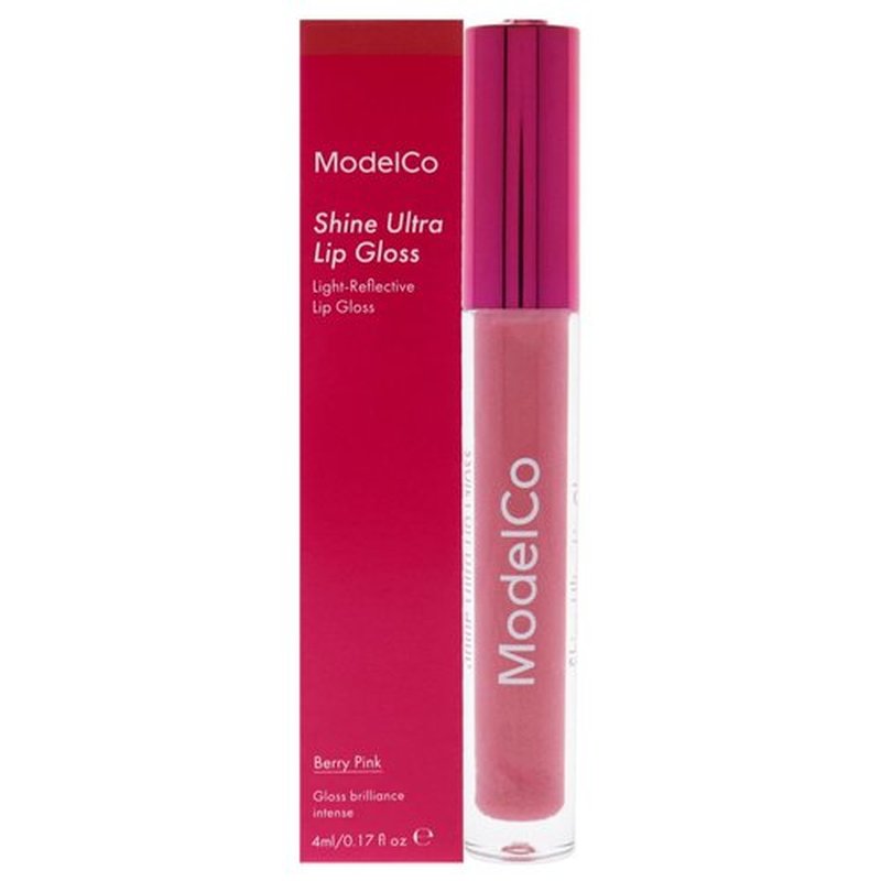 MODELCO Shine Ultra Lip Gloss - Shimmer-Infused Formula - Light-Reflecting And Hydrating - Long-Wear, High-Shine Color And Volume - For Super Luscious Lips In Seconds - Berry Pink - 0.17 Oz