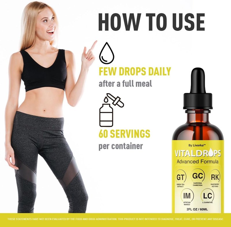 Vital Drops - Advanced All-Natural Multivitamin Liquid Supplement for Overall Health | 1 Month Supply