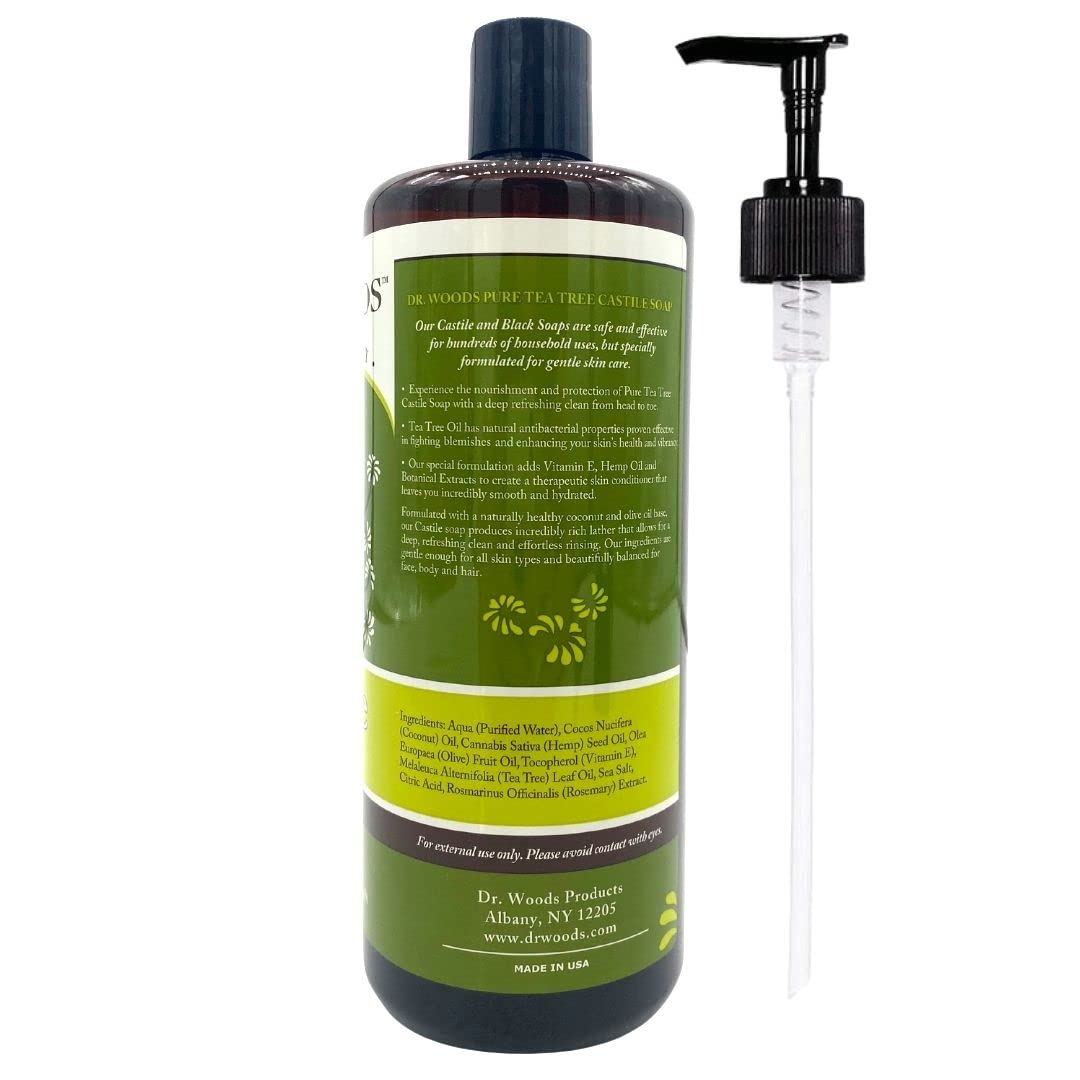 Dr. Woods African Black Castile Soap - Moisturizing Liquid, 32oz (2-Pack)