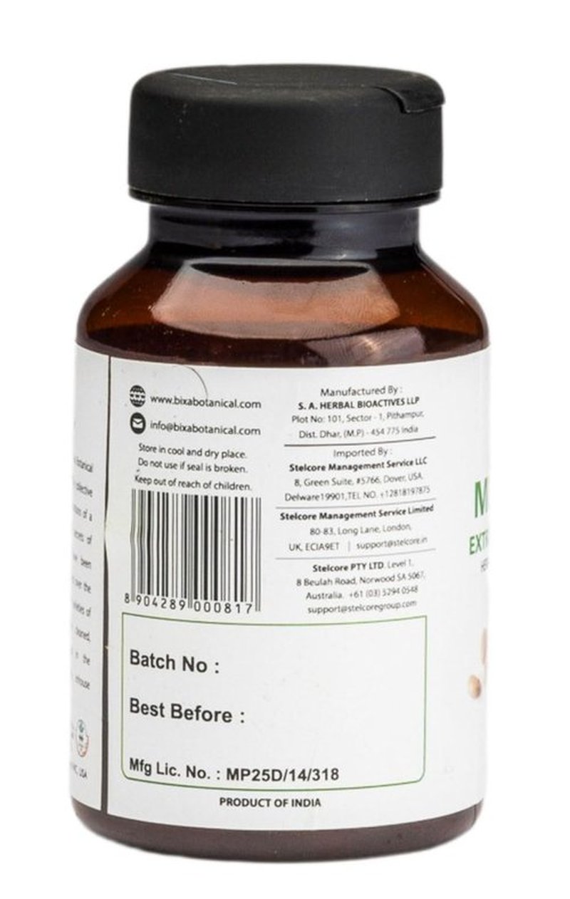 bixa BOTANICAL Mucuna Pruriens Extract Capsules (Kapikacchu/Velvet Bean/Kaunch Beej) ǀ 60 Veg Capsules (450mg)