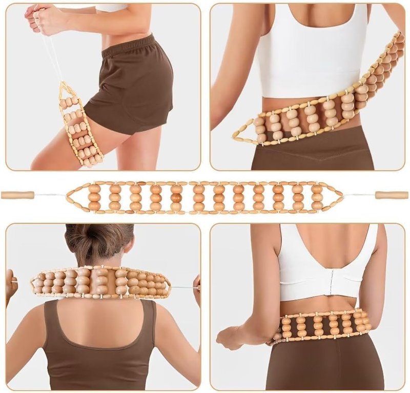 12-in-1 Wood Therapy Massage Tools - Lymphatic Drainage & Body Sculpting Kit | Wooden Massager for Muscle Pain Relief & Anti-Cellulite