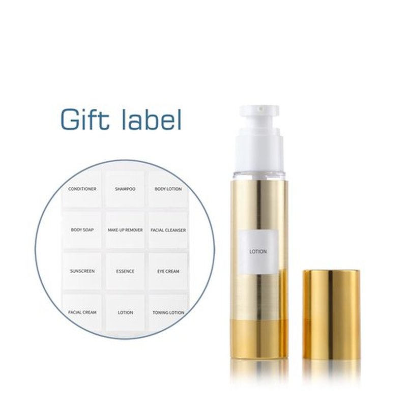 XQNCBY Gold, Empty Cosmetic Pump Bottle with Travel Bag, refillable, Vacuum Pump Bottle for Lotion, Toner, Foundation Make-up, Hair Oil, Hand sanitizer and Other Liquids, 7 Pieces (1.7 oz/50ml)