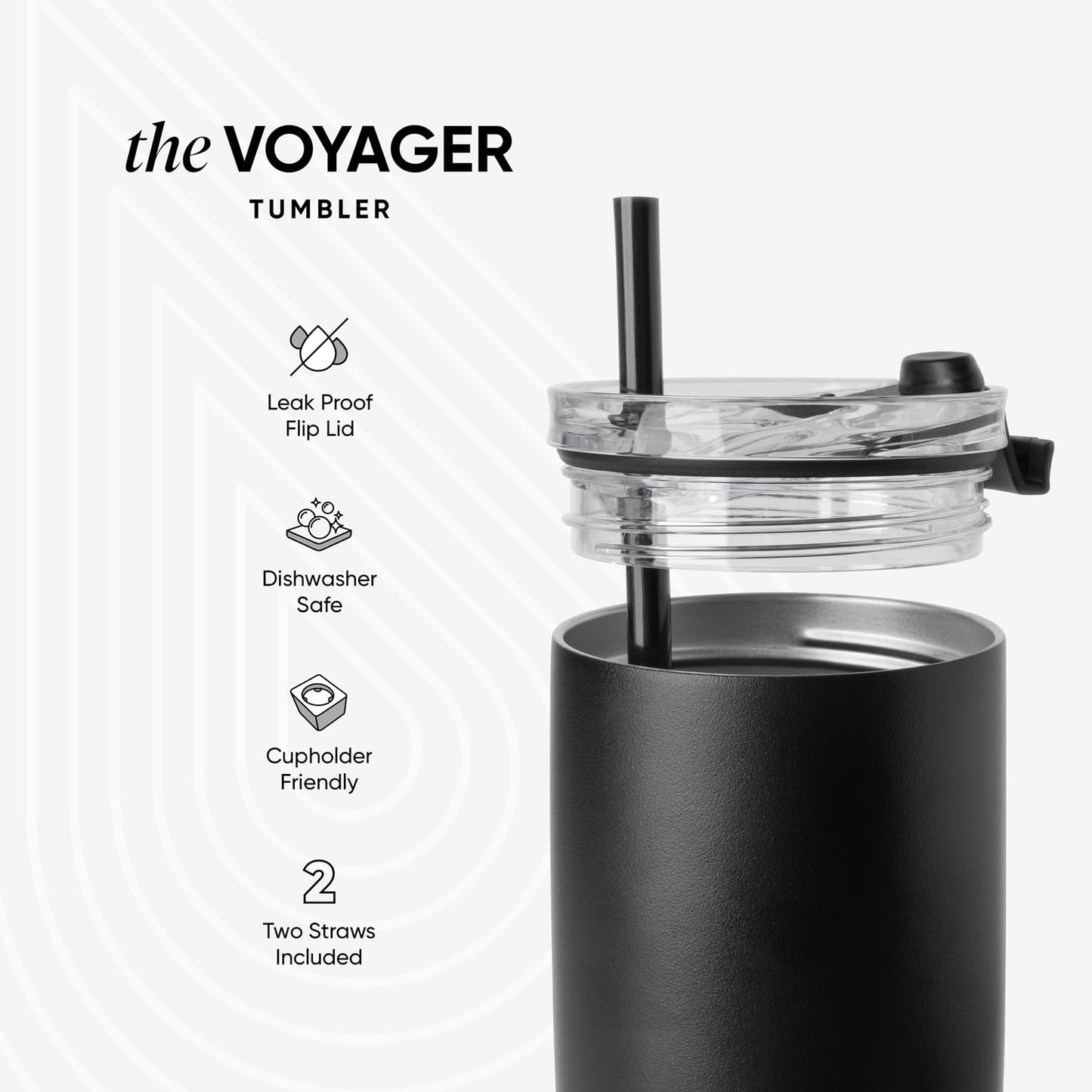 Simple Modern Voyager Tumbler with Flip Lid | Travel Coffee Mug | Insulated Stainless Steel Cold Brew Iced or Hot Coffee Cup | Gifts for Women Men Her Him | 12oz, Strawberry Fields