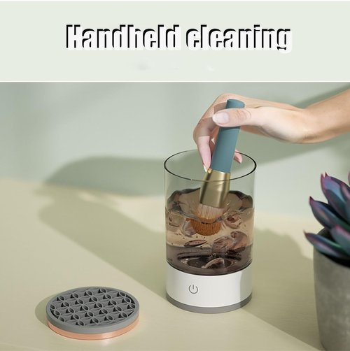 The Cozy Luna Brush Cleaner, Beauty Swirl Cosmetic Brush Cleaner, Beauty Swirl Electric Makeup Brush Cleaner (Transparent)