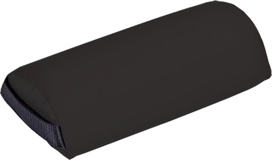 EarthLite Bolster Pillow Neck – Durable Massage Bolster, 100% PU Upholstery incl. Strap Handle/Professional Quality for Massage Tables/Back Pain Relief, Black 3Lx6Wx13H