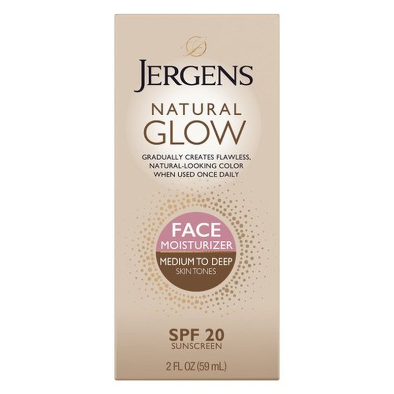 Jergens Natural Glow +FIRMING Self Tanner Body Lotion, Medium to Tan Skin Tone & Natural Glow Self Tanner Face Moisturizer, SPF 20 Facial Sunscreen
