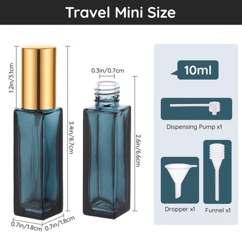 Segbeauty Mini Perfume Atomizer, 5 Set of 10ML Perfume Travel Refillable, Glass Perfume Dispenser Empty Pump Bottle Small Portable Spray Bottles Toiletries Cosmetic Container for Traveling Outgoing