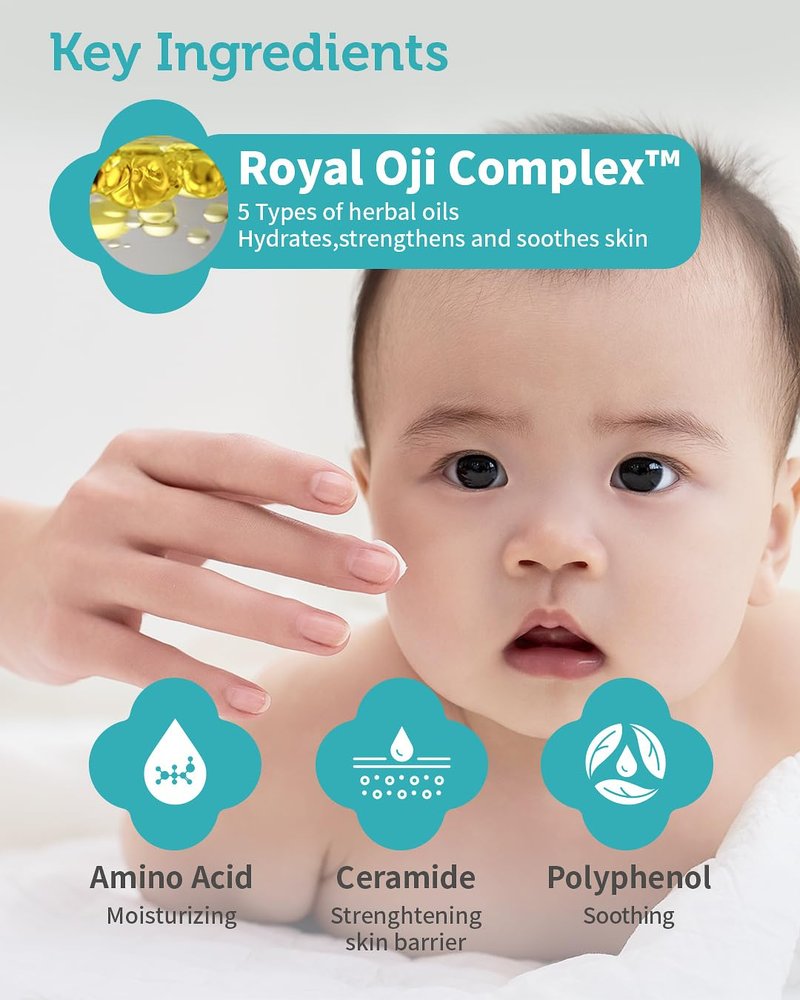 Goongbe Moisture Lotion - Korean Baby Body Moisturizer for Dry Skin | Hypoallergenic, Fast Absorbing, 11.8 oz