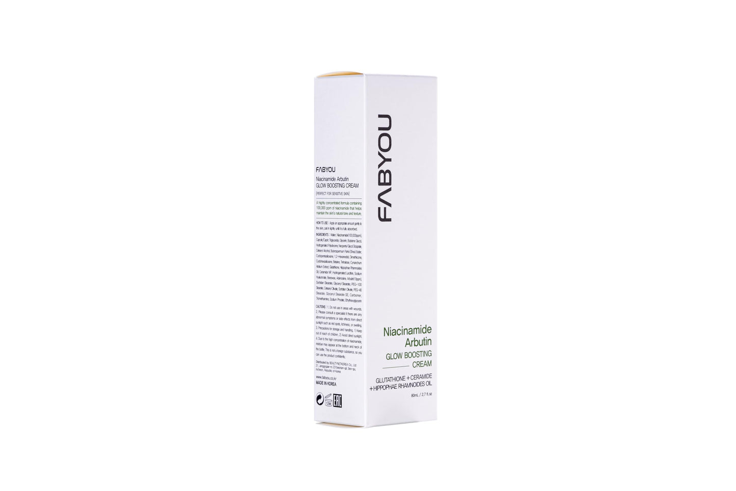 Niacinamide Arbutin Glow Boosting Cream 2.71 fl oz - Korean Skin Care for Long-Lasting Hydration & Smooth, Even Skin Tone with 10% Niacinamide & Arbutin, Deep Moisture Cream for Face