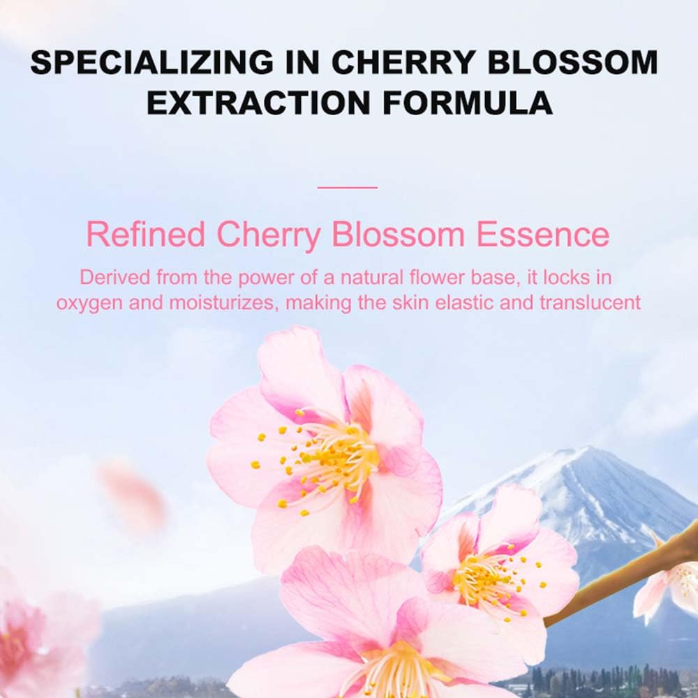 R RadiantRise Refreshing & Moisturizing 8-Piece Sakura Skin Care Set and Kit for Women Christmas Gift Valentine's Day Gift