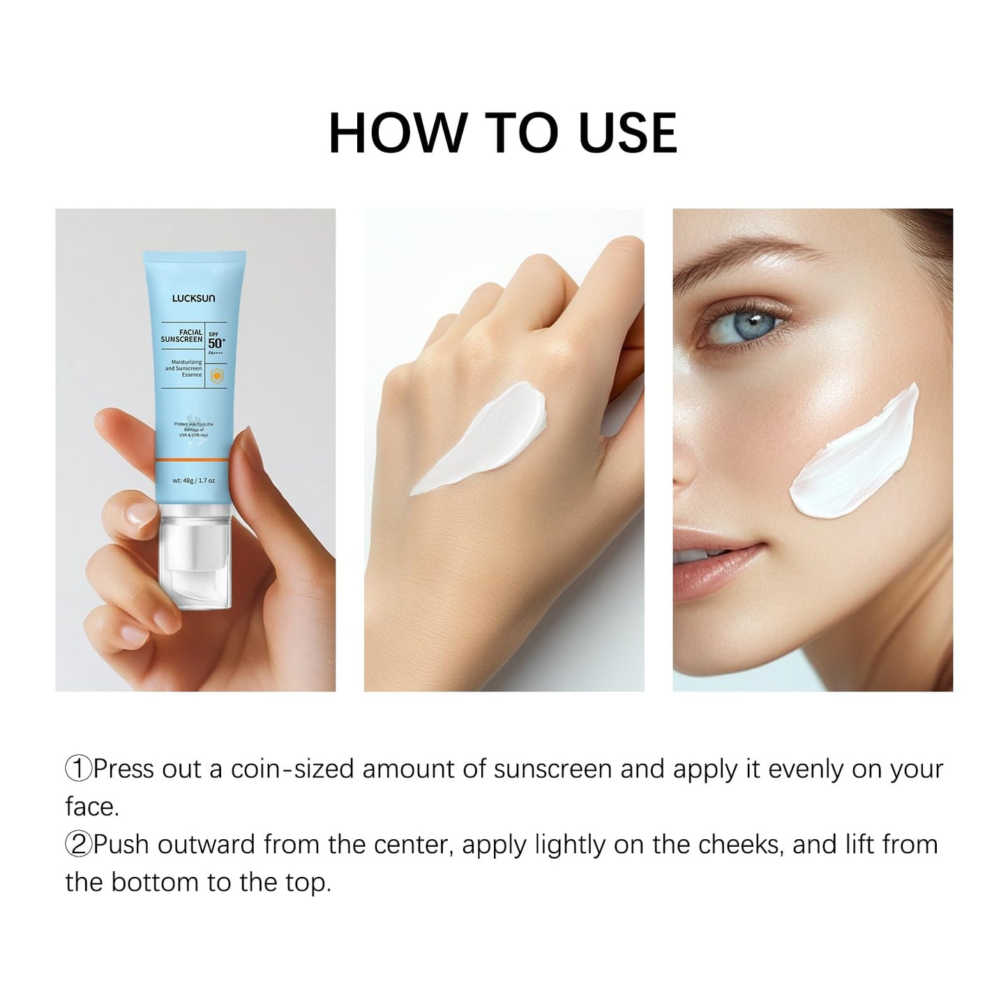 Tinted Sunscreen for Face, Broad Spectrum UVA/UVB SPF 50+++ Protection, Water-Resistant, Lightweight & Non-Greasy for Facial & Body, Travel Size Sunscreen, Daily Protection, 2 Pack