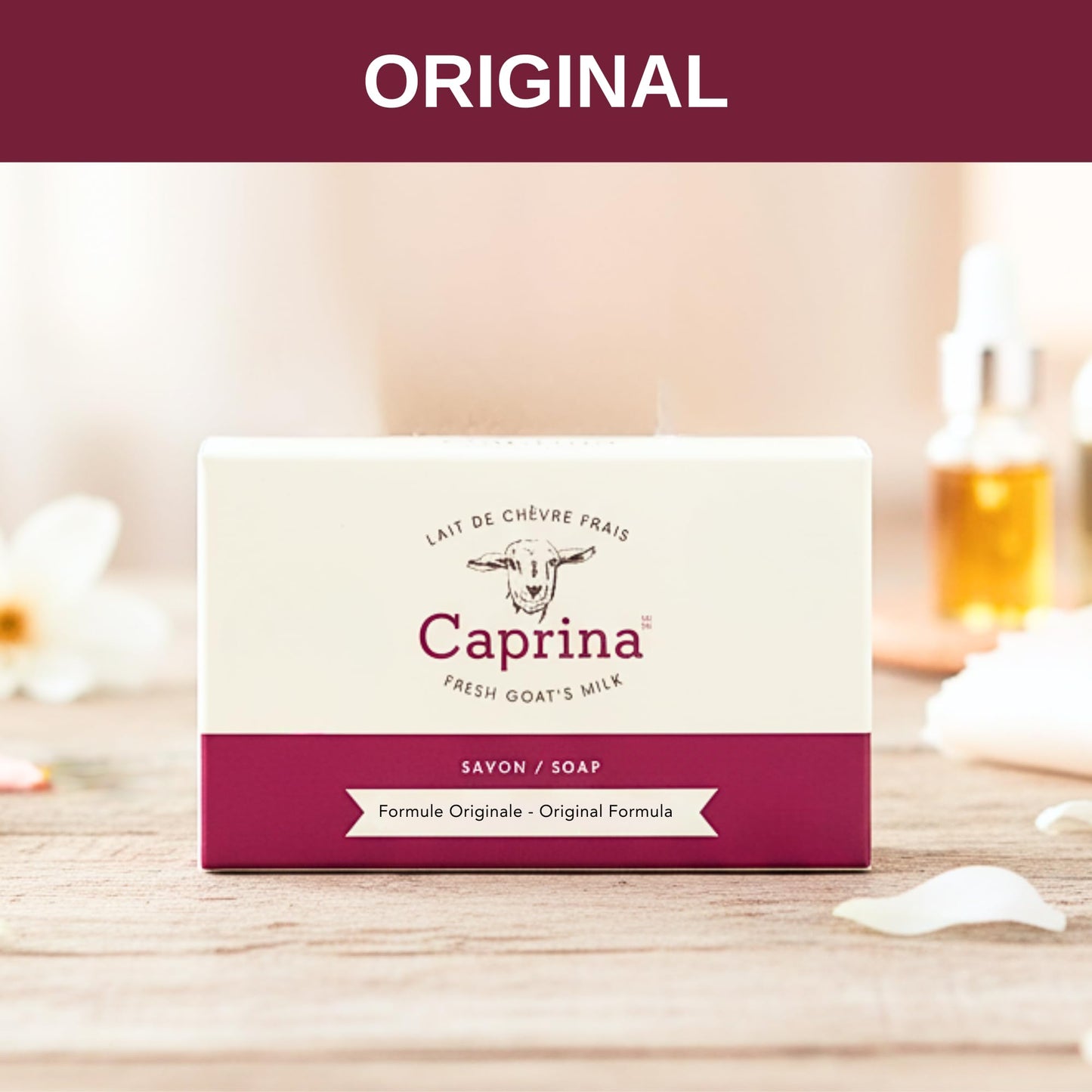 Caprina by Canus Goat Milk Soap Bar, ORIGINAL, 5 oz (141 g) Bars, 12-Pack, Moisturizing Daily Cleanser for Face, Hands & Body, Fresh Canadian Goat Milk