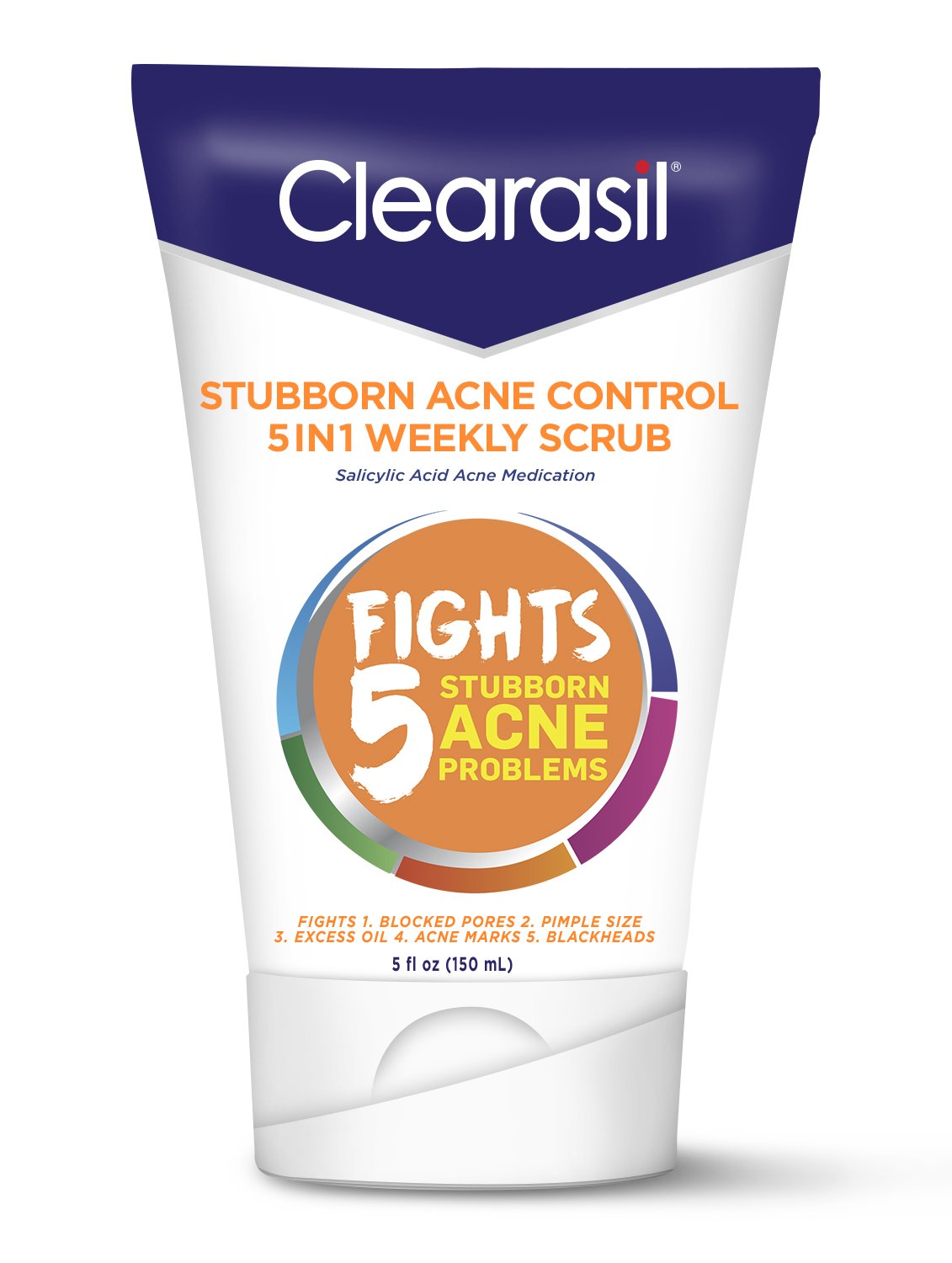 Clearasil Stubborn Acne Control 5in1 Weekly Scrub, 5 oz. (Packaging may vary)
