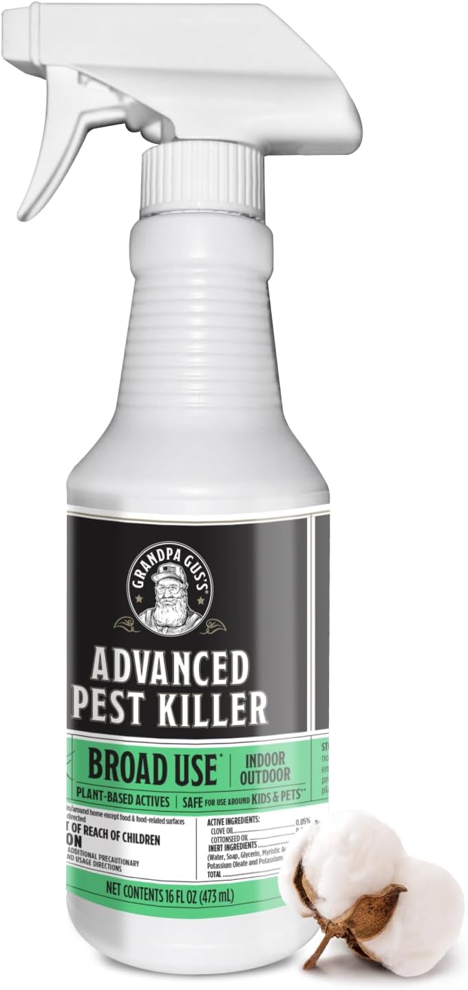 Advanced Pest Killer Bug Spray - Indoor & Outdoor Solution for Ants, Roaches, Spiders & More | Kid & Pet Safe, 16 fl oz