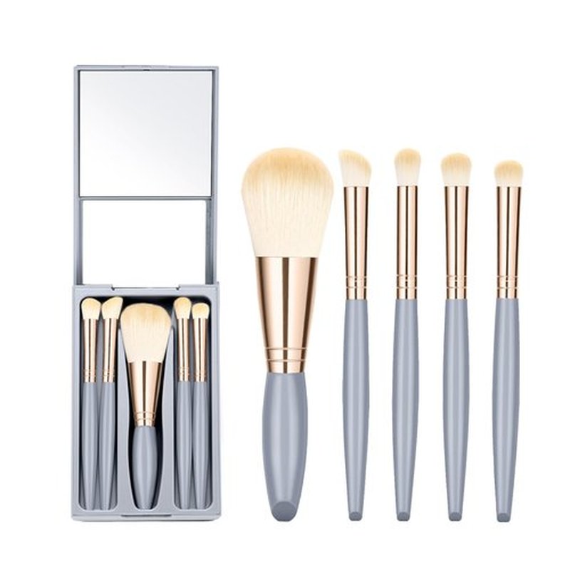 IRYCSSCE Travel Makeup Brush Set, travel make up brushes sets mini eye shadow kits small size eyeshadow case eyes makup brushed makeuo soft brushs basic cosmetic profesional tools (Sky Blue)
