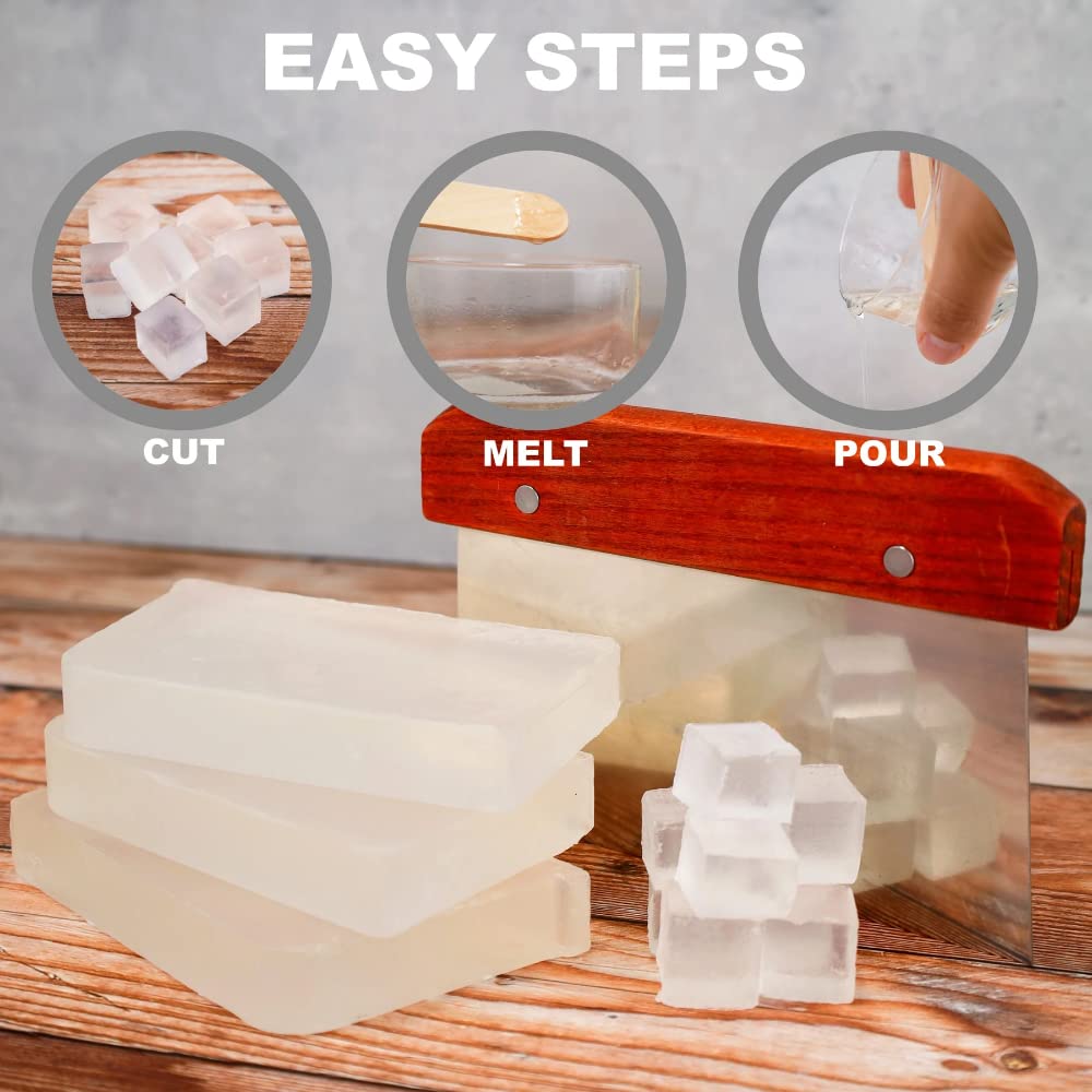 Primal Elements Olive Oil Soap Base - Moisturizing Melt and Pour Glycerin Soap Base for Crafting and Soap Making, Easy to Cut - 10 Pound
