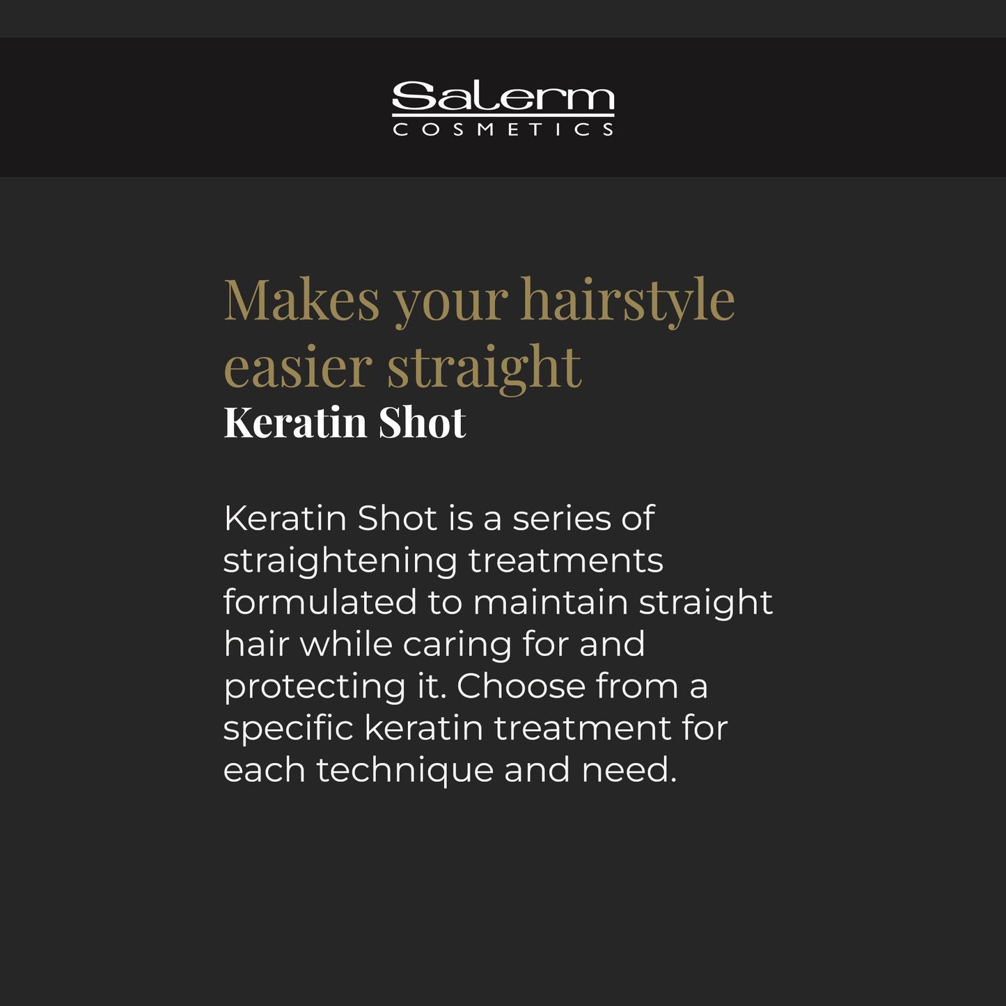 SALERM - Post Keratin Straightening - Keratin Shot Maintenance Kit with Shampoo 500 ml + Mask 200 ml + Serum 100 ml - Smooth and Hydrated Hair - Prolongs Straightening Results for 3 Months