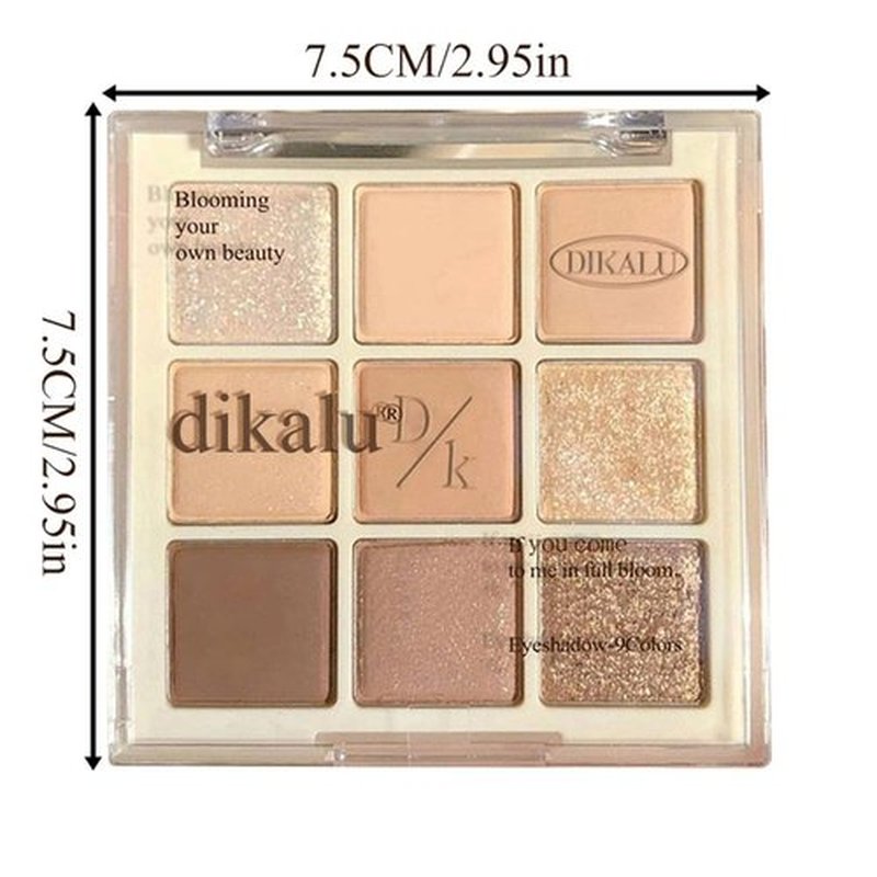 GHFCZOO Blooming Your Own Beauty Eyeshadow Palette, 9 Shades, Glitter and Matte Finishes (17#)