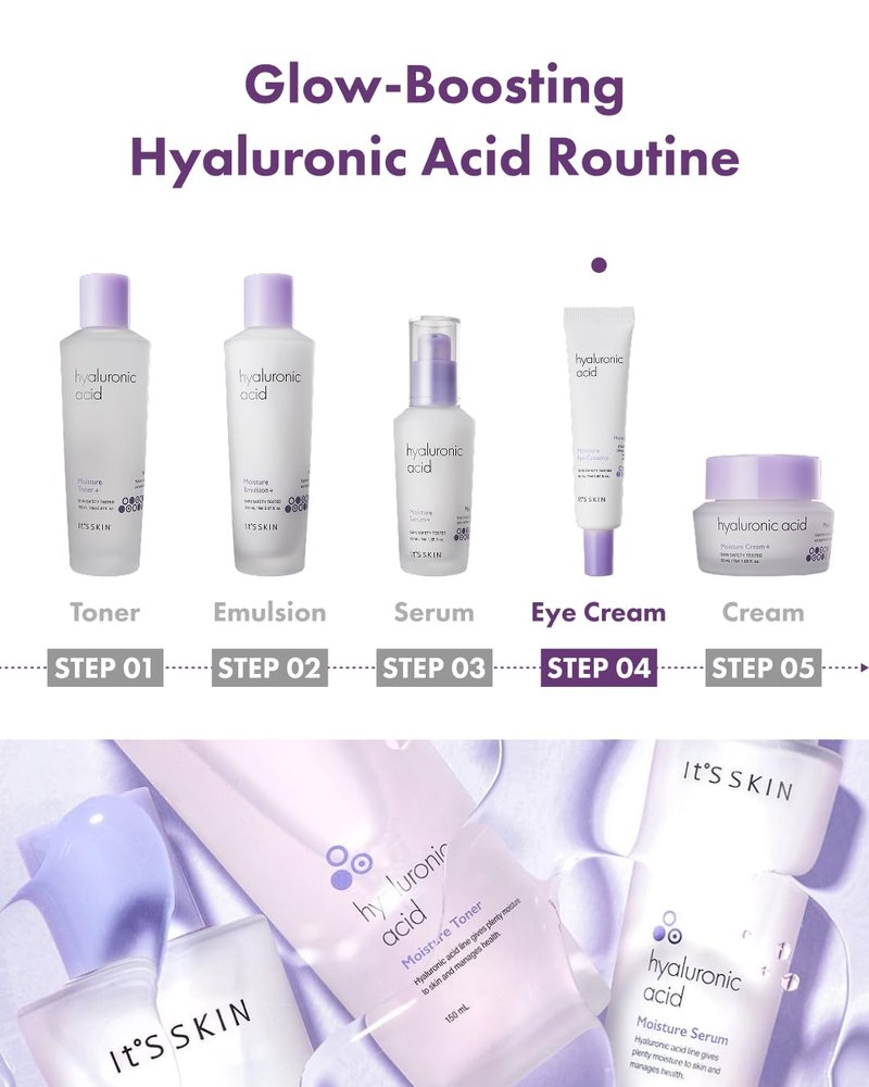 It'S SKIN Hyaluronic Acid Eye Cream - Moisturizing Anti-Wrinkle Treatment for Puffy Eyes & Dark Circles | 0.84 oz