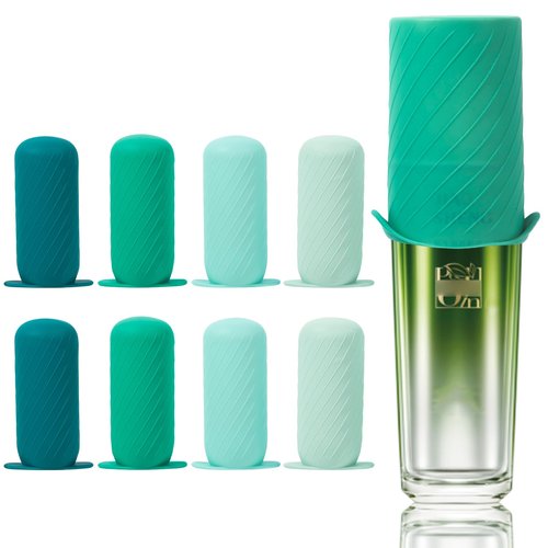 Mrsdry Bottle Covers for Travel, Elastic Sleeves for Leak Proofing, Travel Size Container Silicone toiletry sleeves, Leak Locks Travel Accessories for Shampoo Conditioner Wash Body Bottles (8pack)