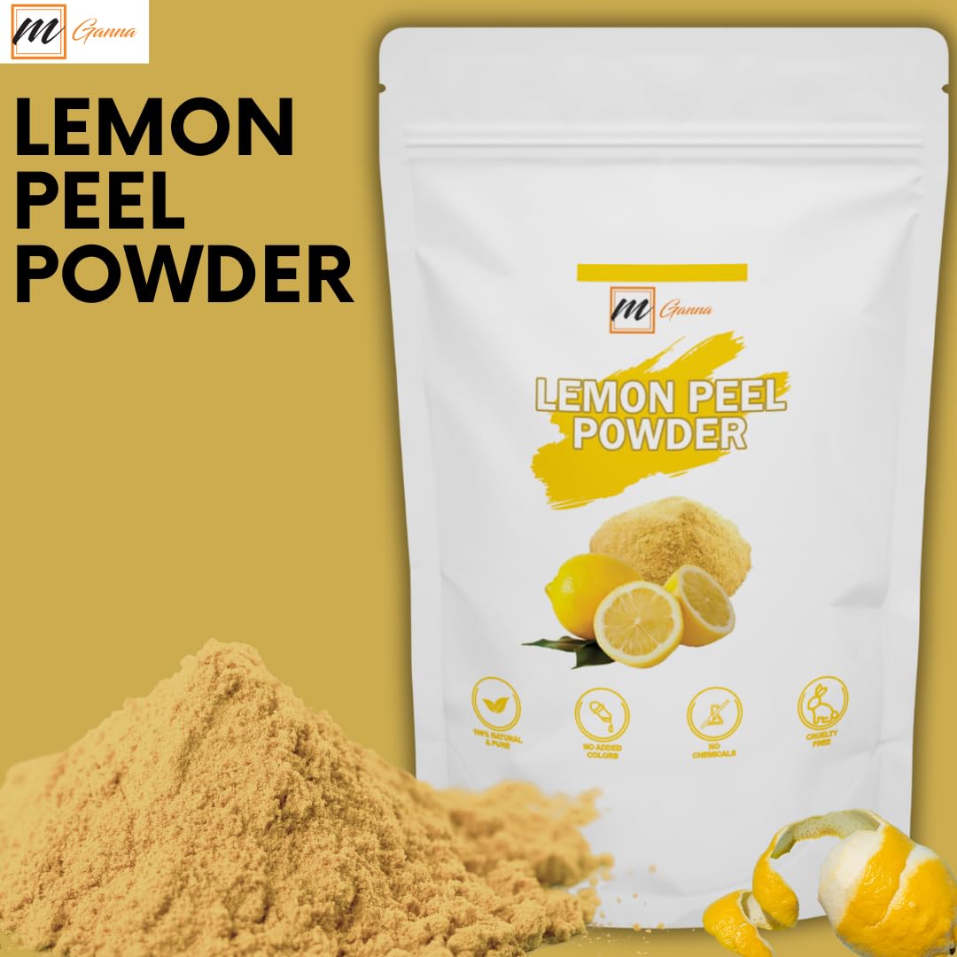 mGanna 100% Natural Lemon Peel Powder For Skin Care and Facial Mask 100 GMS / 0.22 LBS