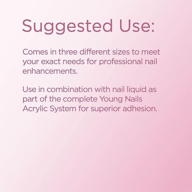 Young Nails Acrylic Cover Powder - Self-Leveling Acrylic Nail Powder, Clear Nude Pink White Acrylic Powder for Nail Extenstion, Professional Grade, Superior Adhesion, Color - Cherry Blossom, 45g