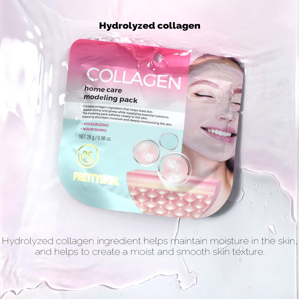 PRETTYSKIN Korean Modeling Mask Pack with Spatula (Pack of 2) (Collagen)
