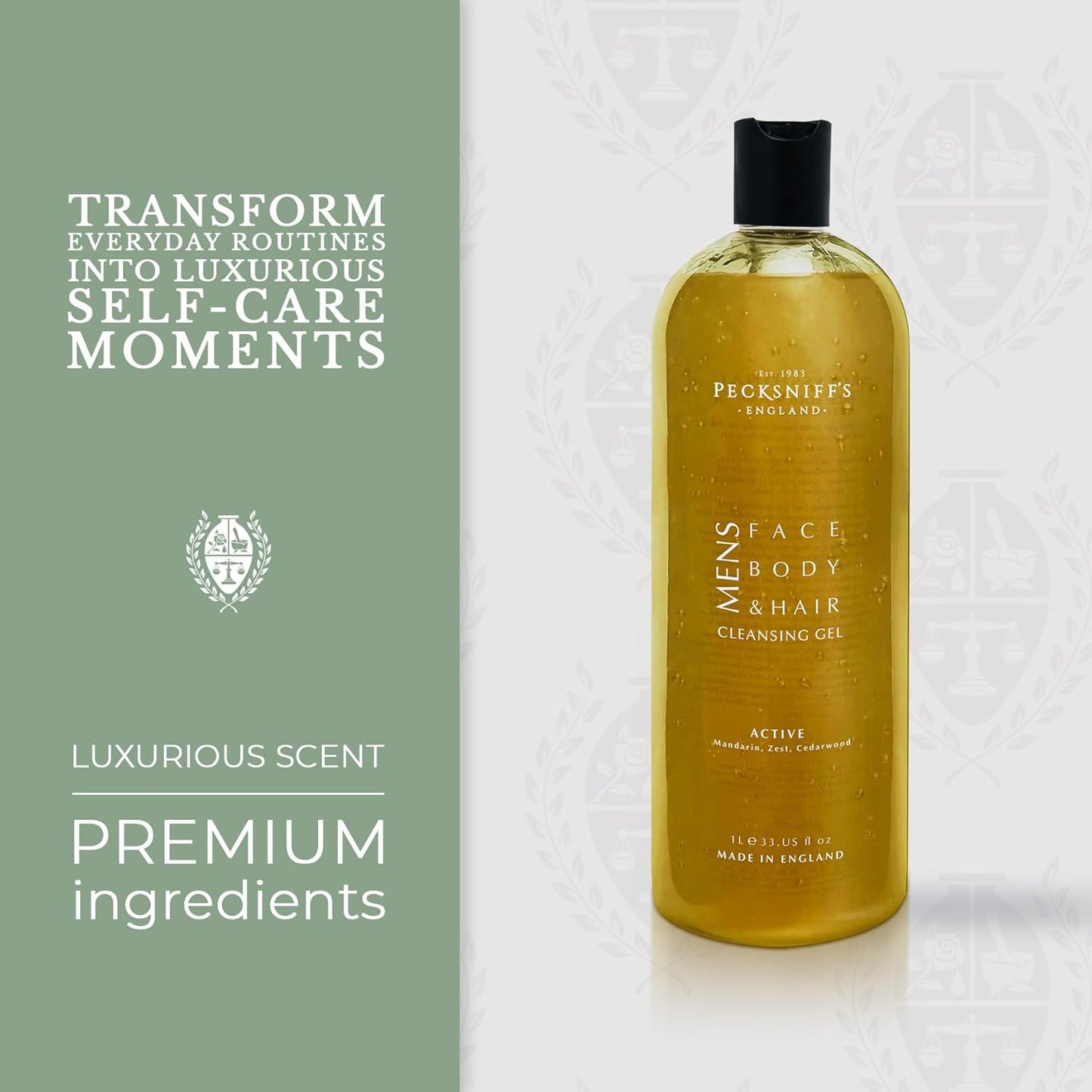 Sandalwood & Vanilla Shower Gel 750ml - Pecksniff's Classic Moisturizing Formula