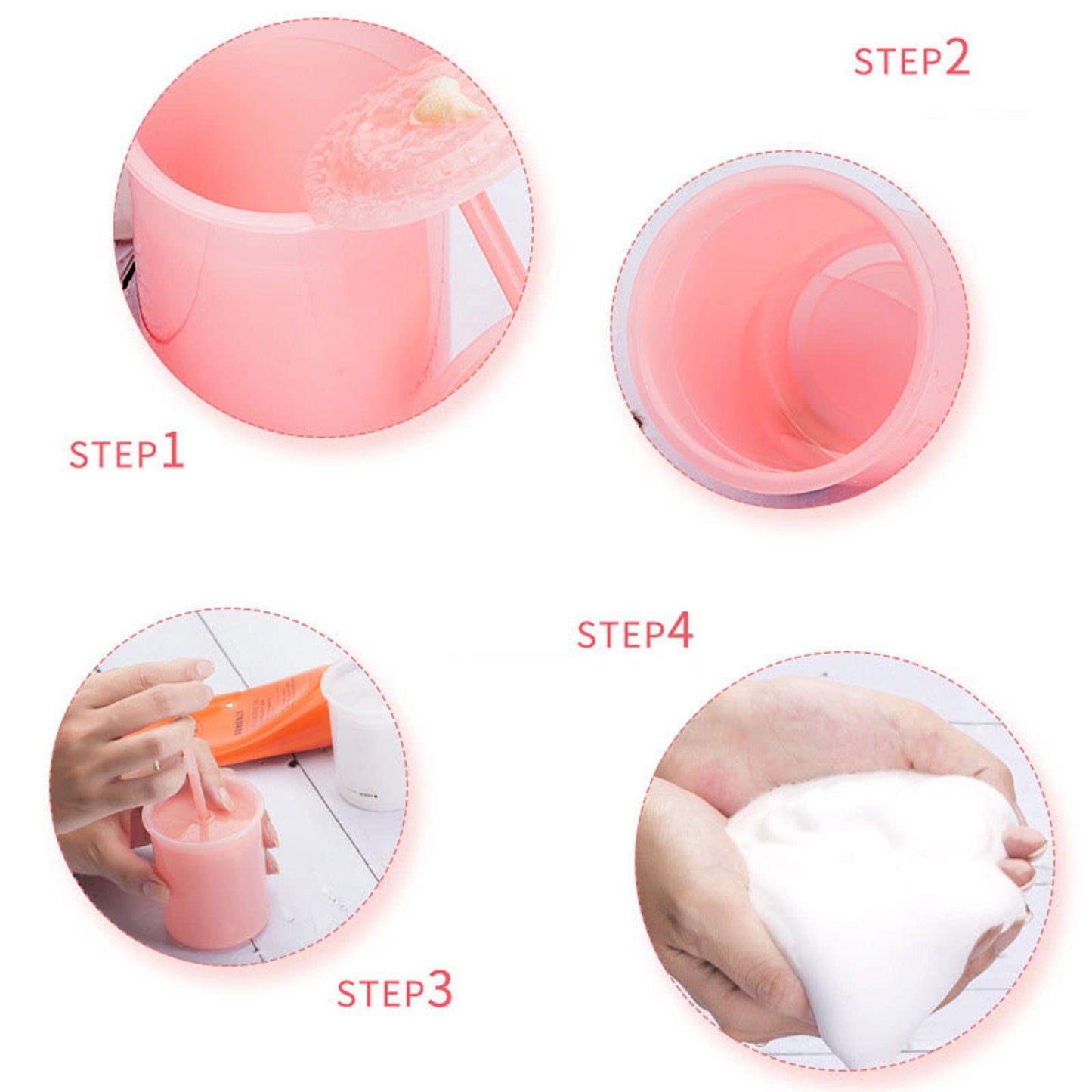 Misforu Face Foam Maker 2 PCS Facial Cleansing Tool Rich Cream Foamer Deep Cleanser Foam Maker Cup Cleansing Foaming Maker for Wash Facial Skin (Pink)
