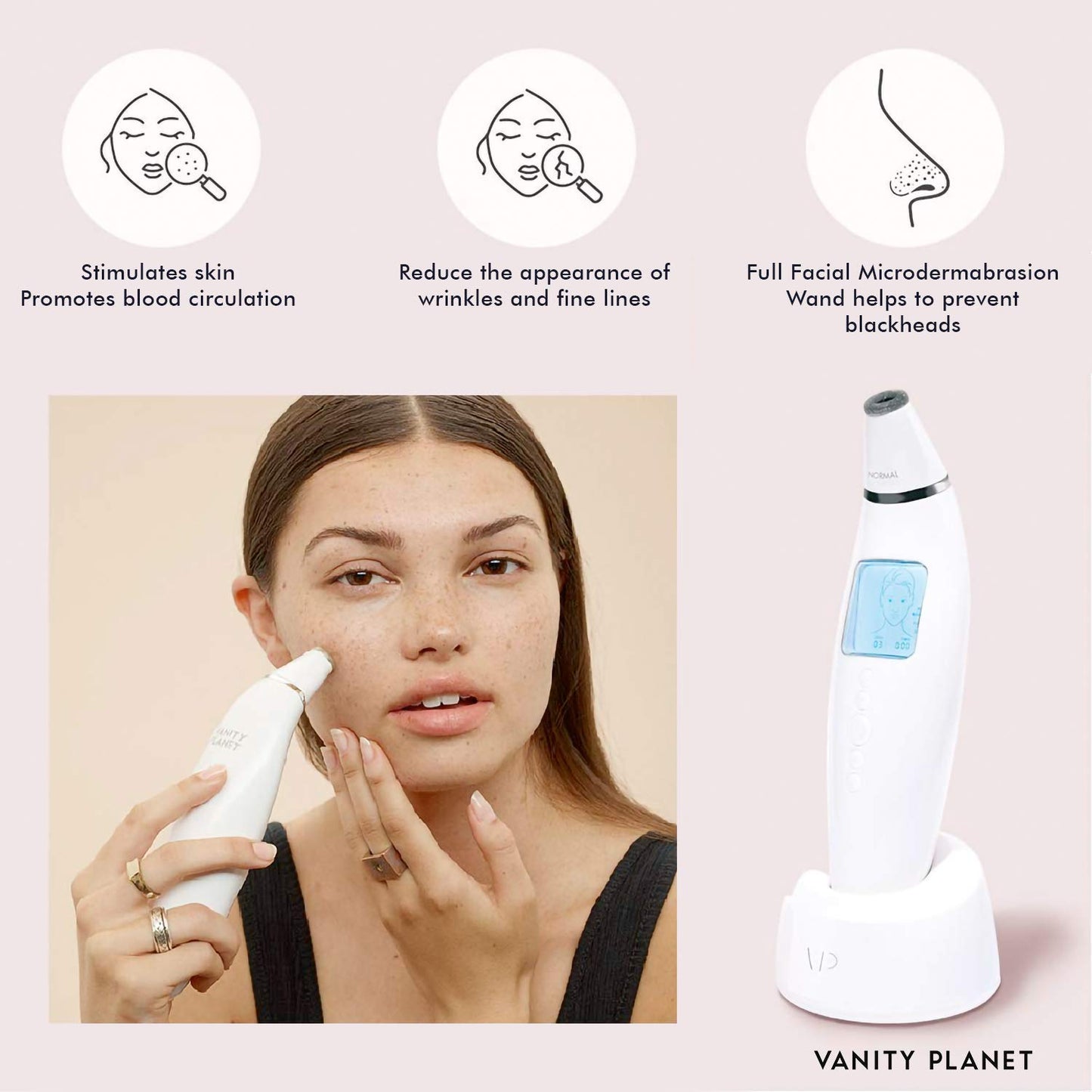 Exfora Microdermabrasion Replacement Filters - Diamond-Encrusted Head & 28 Filters for Glowing Skin | Complete Kit