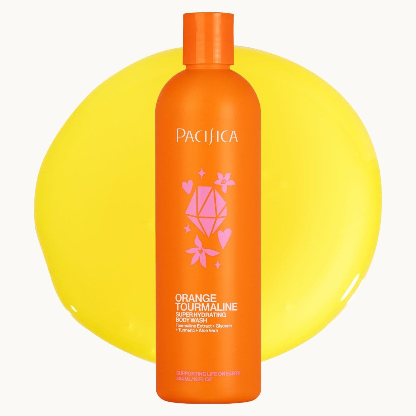 Pacifica Body Wash - Orange Tourmaline Super Hydrating Body Wash - Bath & Shower Gel - Clean Beauty, Vegan & Cruelty-Free Dermatologist Tested