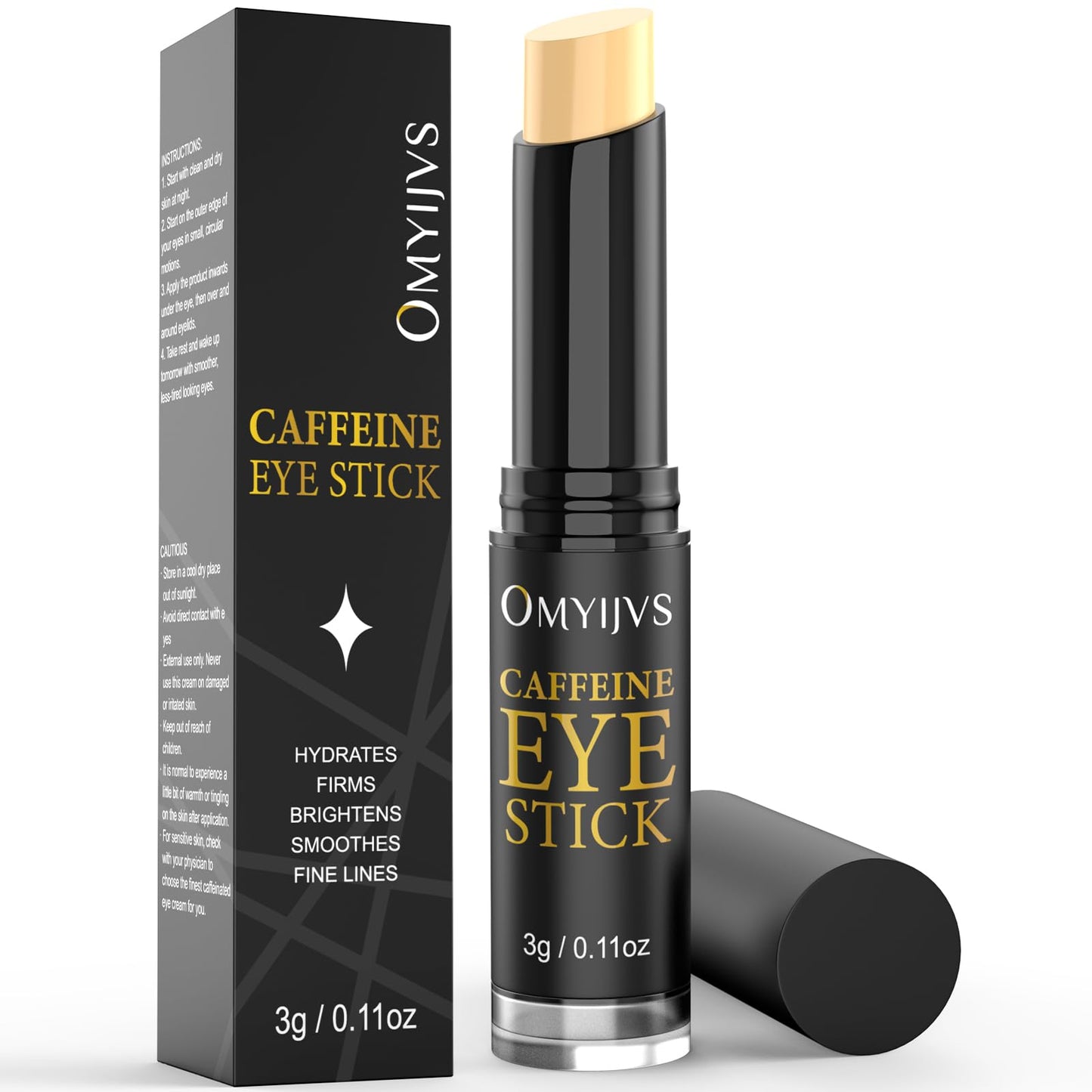 OMYIJVS Caffeine Eye Cream, Under Eye Cream for Dark Circles and Puffiness