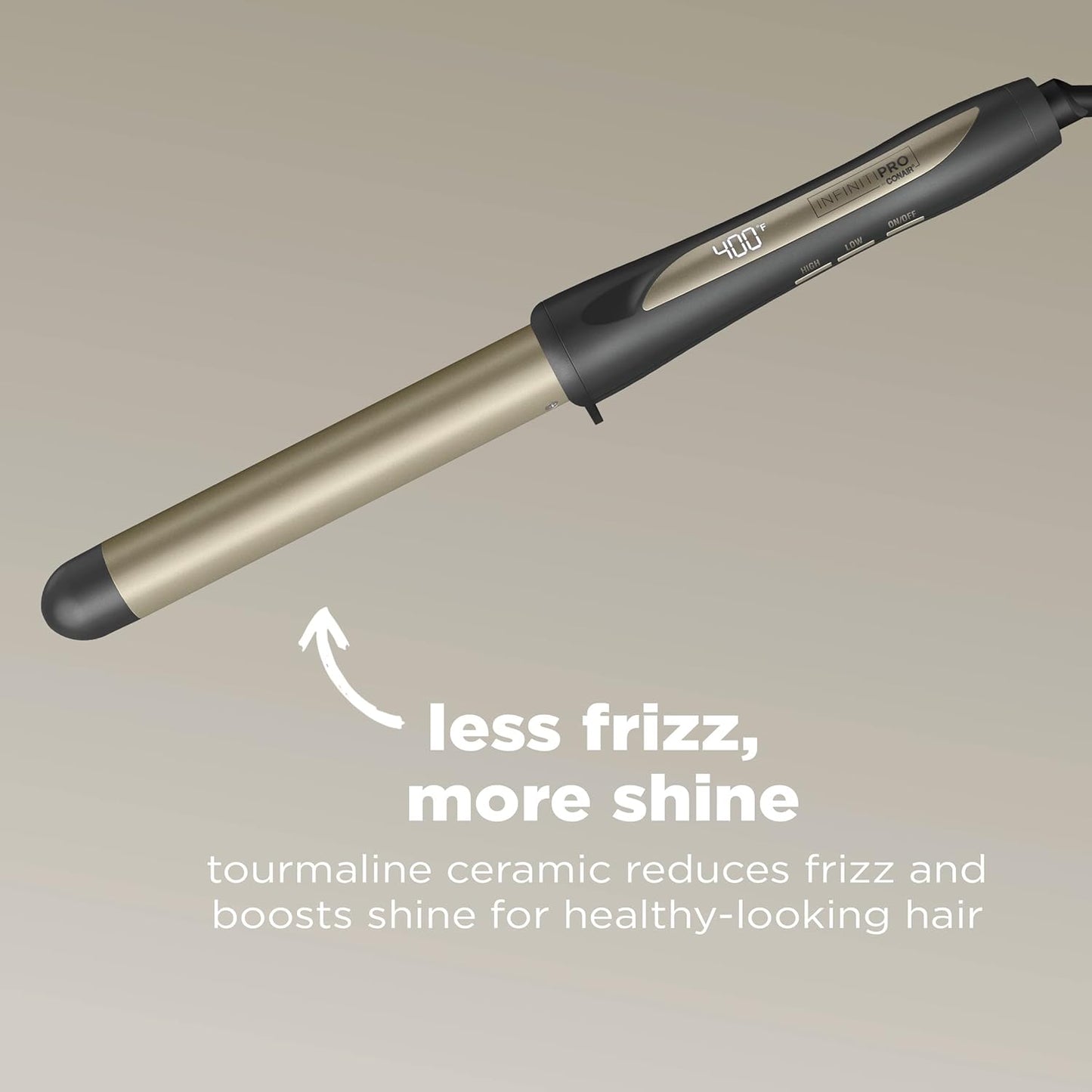 Tourmaline Ceramic Tapered Curling Wand - 1 1/4" to 3/4" for Beachy Waves