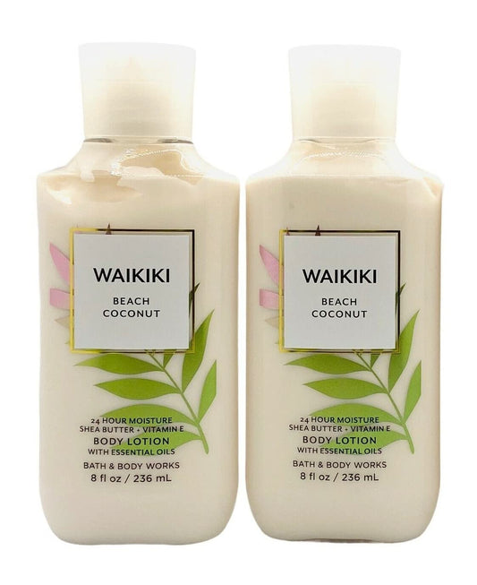 Super Smooth Body Lotion Set - Waikiki Beach Coconut | 8 Oz - 2 Pack Gift for Women