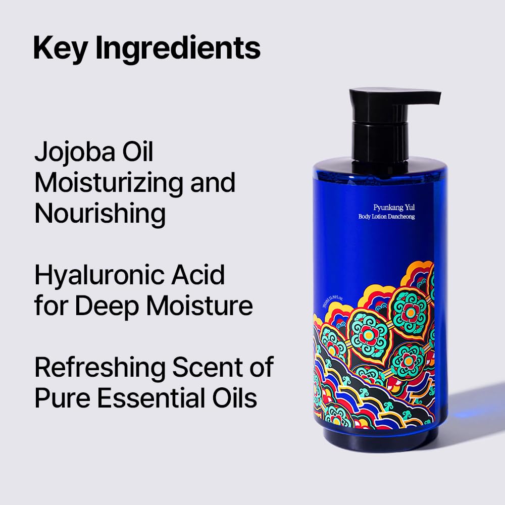 Pyunkang Yul PKY Dancheong Intensive Moisture Body Lotion for Dry & Sensitive Skin, Long-Lasting Hydration with Essential Oils, Korean Skincare (350 ml / 11.83 Fl. Oz)