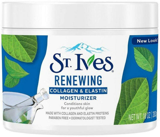 St. Ives Renewing Collagen & Elastin Moisturizer - Hydrating Anti-Aging Cream | 10 oz (Pack of 5)