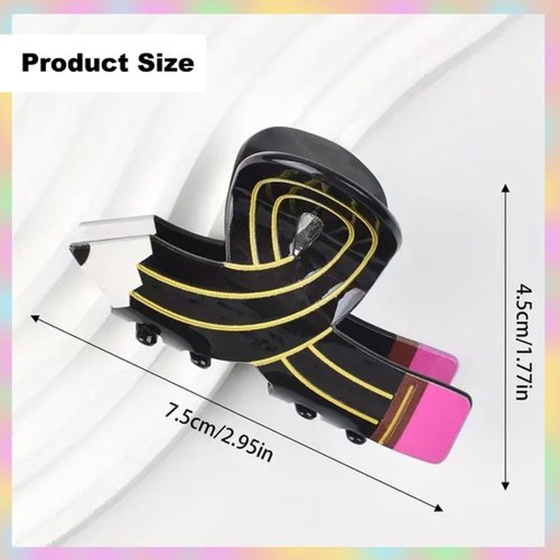 YUEELI Hair Clips for Women and Girls, 3 Pieces Pencil Hair Claw Clips Back To School Hair Clips Funny Hair Jaw Barrettes for Women Thin Thick Curly Hair (Pink Blue Yellow)